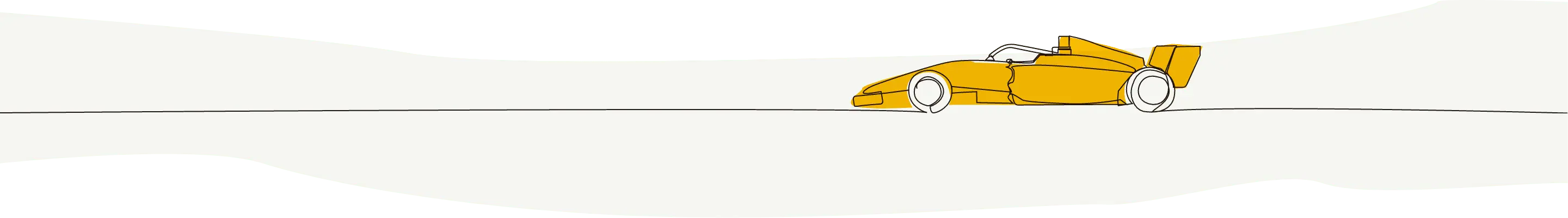 黄色いF1カーのイラスト